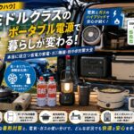 真夏の屋外現場や車中泊、防災時にポータブル電源と各種暑さ対策・調理ギアを組み合わせて最適に運用しているイメージ